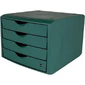 Helit Ladenblok "The Green Chameleon", 4 lades met uittrekelementen, A4 formaat, stapelbaar, groen