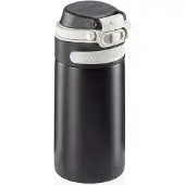 Leifheit thermosbeker Flip - 350 ml - RVS - zwart