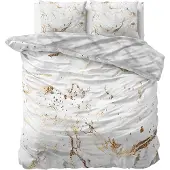 Sleeptime Dekbedovertrek Marble Bianco Wit - 140 x 200 cm