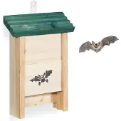 Relaxdays Vleermuiskast met groen dak