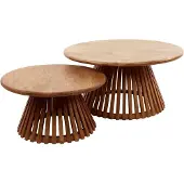 AnLi Style Salontafel set/2 tweak conisch (Naturel, 80x80x40 diameter: 80cm)