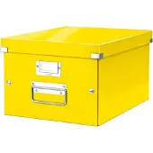 Leitz opslag- en transportdozen uit de -serie Click + Store, medium, voor DIN A4, geel