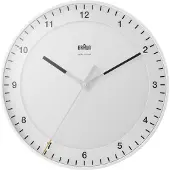 Braun BC17W-DCF - Wandklok - Analoog - Radiogestuurde tijdsaanduiding - Kunststof - Wit