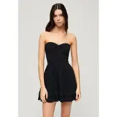 Superdry 50s Bandeaumini-jurk met Kant Zwart Grootte: 42