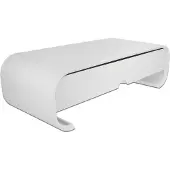 DeLOCK ergonomische monitor standaard/verhoger met 1 lade - L / wit