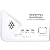 Gloria KO1 Koolmonoxidemelder werkt op batterijen Detectie van Koolmonoxide