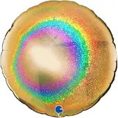 Grabo Folieballon - glitter holographic - rond - 91cm
