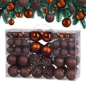Casaria Kerstballen Bruin 100-delig