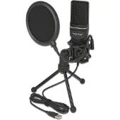 DeLOCK USB Condenser Microphone Set - for Podcasting, Gaming and Vocals