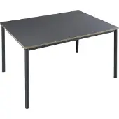 En.casa Eettafel Lindesberg 120x70x75 cm grijs eikenkleurig en zwart