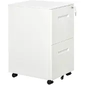 EStore -Rollcontainer-kaltgewalzter Stahl-39L x 48B x 67H cm-Weiß