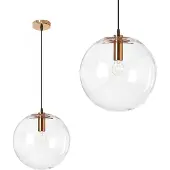 Toolight Hangende Glazen Plafondlamp Lassi Rose Gold 25 Cm