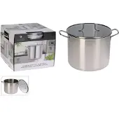 Excellent houseware Soeppan RVS Ø24cm 8L Zilver zilver RVS Pan