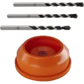 Wolfcraft - Betonboorset met stofvanger - „Professional“ hardmetaal-voorzien, 4-dlg. - 8640000