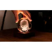 Gingko - Amber Crystal Ball Night Light - Skull - Schedel