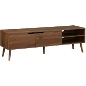 Sweeek TV meubel, notenhout decor, 2 deuren, 160cm Walnoothouteffect