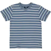 LEVV Little T-shirt blauw Beige Jongens Stretchkatoen Ronde hals Streep - maat 134