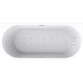 RB Wiesbaden Zenn half vrijstaand bubbelbad 180x80 cm met RB2v whirlpool wit