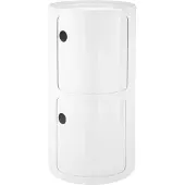 Kartell Componibili Classic Big Round Opbergkast 2 high elements | White