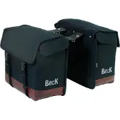 Beck Dubbele Fietstas - Natural - Zwart - 40L