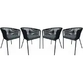 Sweeek - Tuinstoelen, santos, set van 4