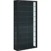 VCM Vitrosa Maxi vitrinekast Wandmodel - 59x18x114.3 cm - zwart
