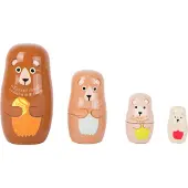 Small Foot - Houten Matroesjka Poppen Beren Familie