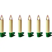 Krinner Lumix Superlight Flame Mini, ivoorwit, set van 6