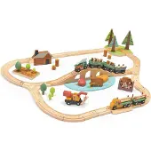 Tender Leaf Toys Spoorweg in het bos met accessoires
