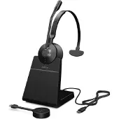 Jabra YOU'RE ON Hoofdtelefoon Engage 55 UC Mono USB-C, incl. oplaadstation (Draadloze, USB-C), Kantoorheadset, Zwart