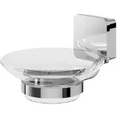 Geesa Zeephouder Topaz Glas Met Muurbeugel Chroom