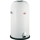 Wesco Kickmaster Prullenbak | Pedaalemmer | 33 Liter | Metaal - Wit | Afvalemmer - Made in Germany