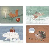 Filibabba Puzzlespiel-Set - 4x20 Teile - Wunderbares Winterland - - One Size - Puzzlespiele
