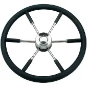 Savoretti RVS boot stuurwiel met PU grip - 6 spaken