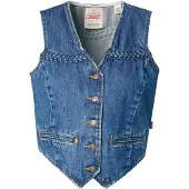 Levi's Bodywarmer 'Braided Vest' blauw denim