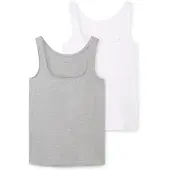 Tom Tailor Top grijs gemêleerd / wit