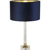 Searchlight Design tafellamp Scarborough goud met donkerblauw