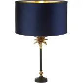 Searchlight Tafellamp Palm zwart met donkerblauw