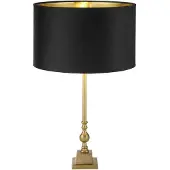 Searchlight Gouden tafellamp Whitby met zwarte kap