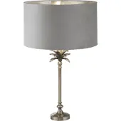 Searchlight Tafellamp Palm goud met grijze kap