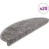 vidaXL Trapmatten 20 st 65x21x4 cm Grijs Halfrond Groot