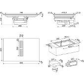 Smeg HOBD482D2 inductiekookplaat - 4 kookzones - 9 vermogensniveaus - 83 cm