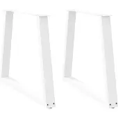vidaXL Eettafelpoten 2 st V-vormig 80x(72-73,3) cm staal wit