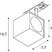 SLV 143351 230V-railsysteem lamp GU10 Wit