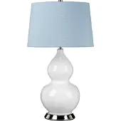 ELSTEAD LED Tafellamp ISLA | 1X E27 Max 60W | Polished Nickel, White, Blue