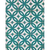 Rasch Arabica Behang Tegels turquoise 524727