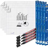 Legamaster Magic-Chart flipover folie (met ruitjes) XL 90x120cm | 4 STUKS