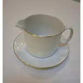 Thomas Rosenthal Medaillon goud sauskom met schotel Glansgoldband 2 mm