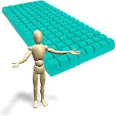 AKS Standaard Zorgbedmatras Schuimstofmatras 14cm dik - 90cm breed 200cm lengte