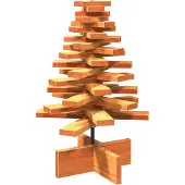 vidaXL Kerstdecoratie kerstboom 60 cm massief grenenhout wasbruin